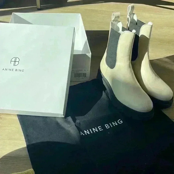 Anine Bing Justine Boots Ivory sz 39 - Picture 13 of 16